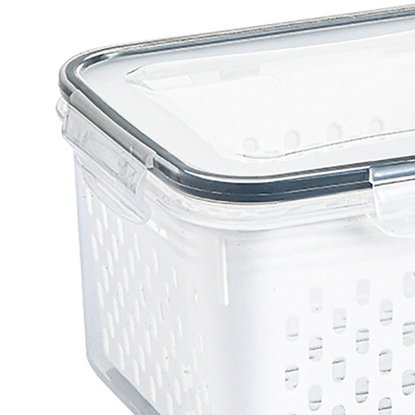 Drain Storage Basket Box Transparent Fruit Vegetable Storage Container for Kitchen Supplies 3300ML