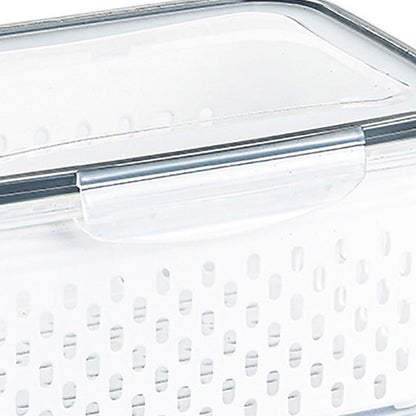 Drain Storage Basket Box Transparent Fruit Vegetable Storage Container for Kitchen Supplies 3300ML