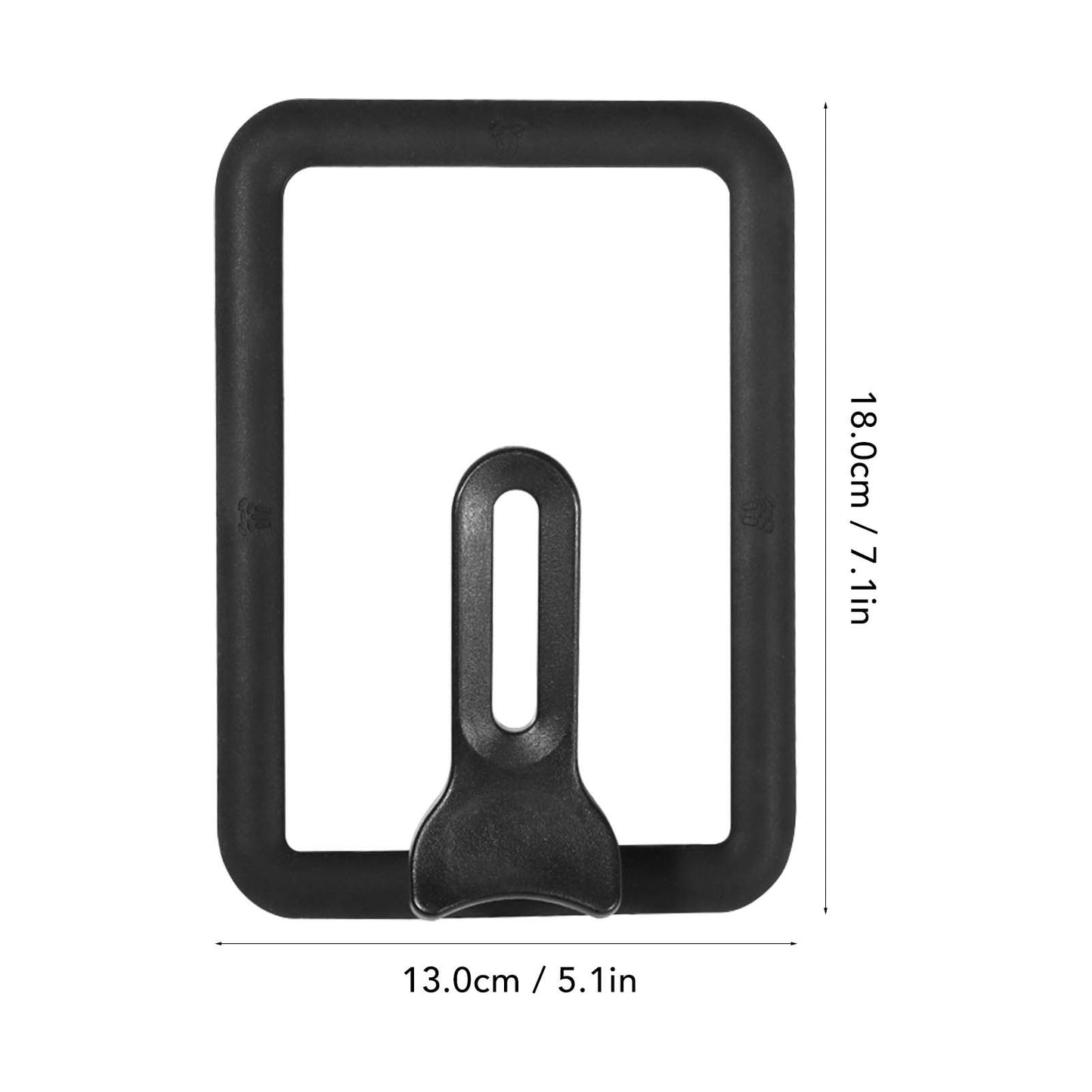 Rectangle Glass Pot Cover Thickened Standable Visible Silicone Rectangle Pan Lid Black 13 X 18cm / 5.1 X 7.1in
