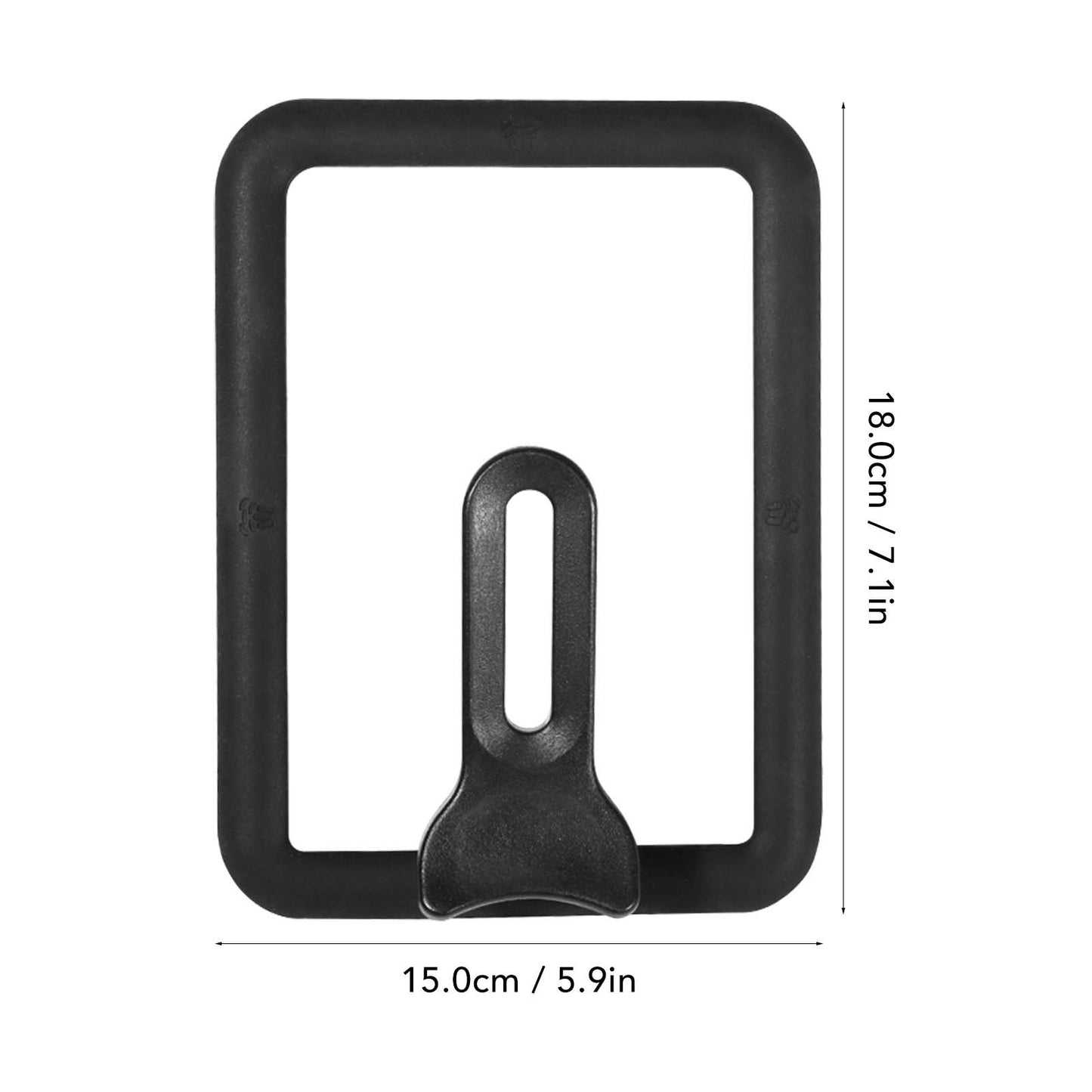 Rectangle Glass Pot Cover Thickened Standable Visible Silicone Rectangle Pan Lid Black 15 X 18cm / 5.9 X 7.1in