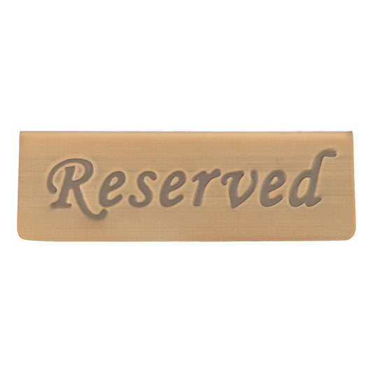 Reservation Sign Antique Bronze Stainless Steel English Reserved Seat Sign Notice Board