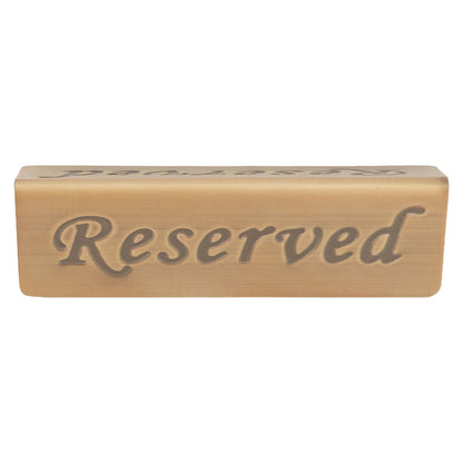 Reservation Sign Antique Bronze Stainless Steel English Reserved Seat Sign Notice Board