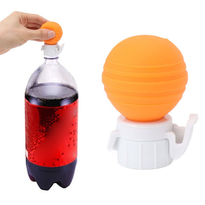 Soda Bottle Lid Silicone Leak Proof Carbonated Drink Air Pump Lid Fizz Keeper Pump Cap Saver Stopper Lids Orange