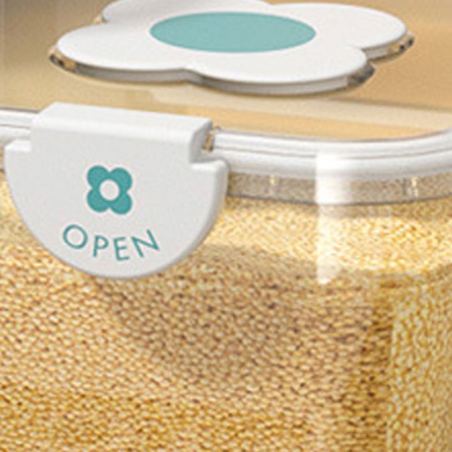 Rice Container Airtight Grain Food Storage Box Transparent with Cover for Home Kitchen Transparent 5kg / 11.02lb