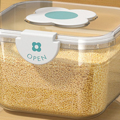 Rice Container Airtight Grain Food Storage Box Transparent with Cover for Home Kitchen Transparent 5kg / 11.02lb