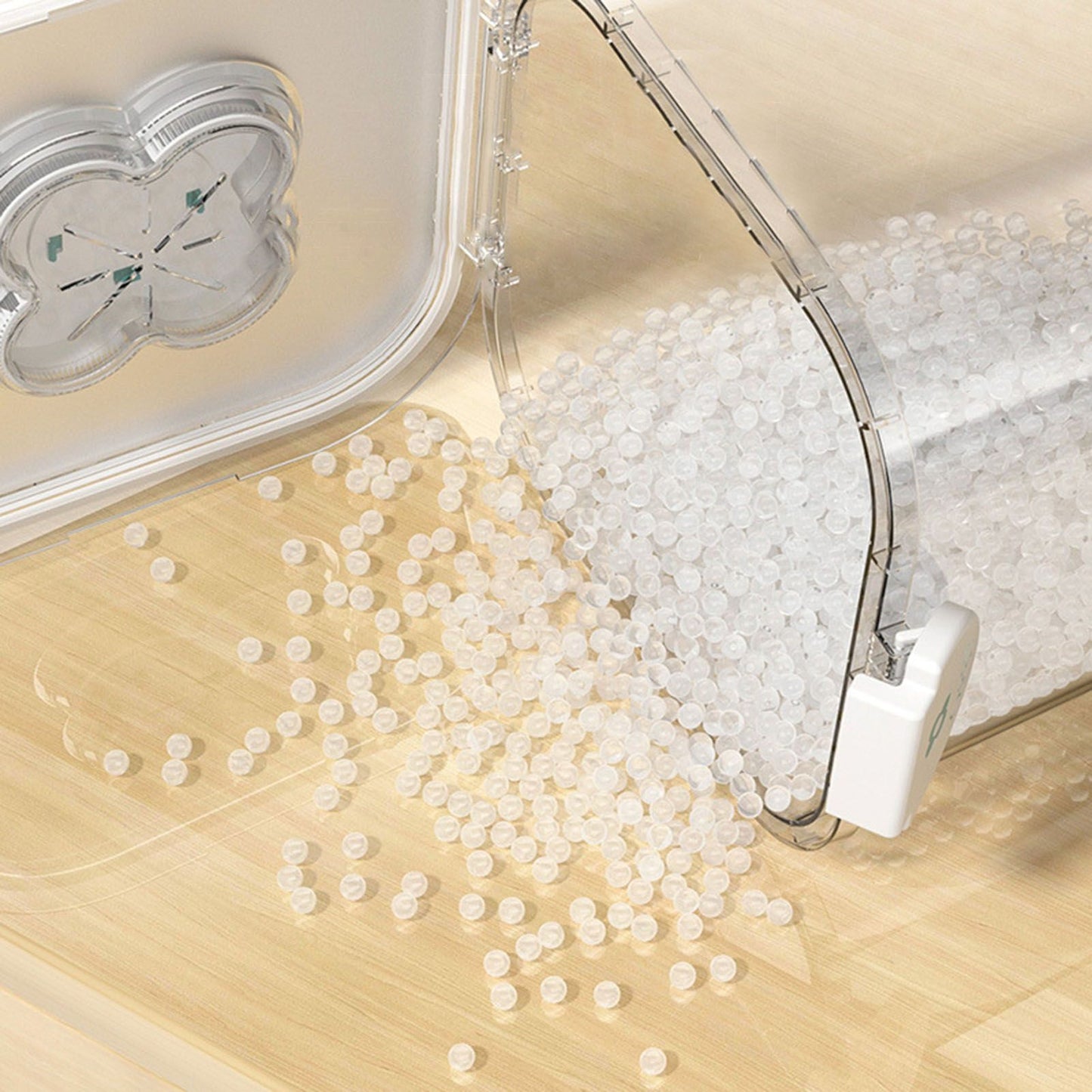 Rice Container Airtight Grain Food Storage Box Transparent with Cover for Home Kitchen Transparent 5kg / 11.02lb