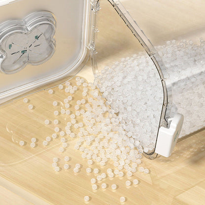Rice Container Airtight Grain Food Storage Box Transparent with Cover for Home Kitchen Transparent 5kg / 11.02lb