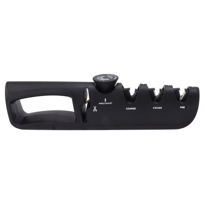 Adjustable Knife Sharpener 4 in 1 Black Sharp Adjustable Kitchen Knife Sharpener for Home Restaurant