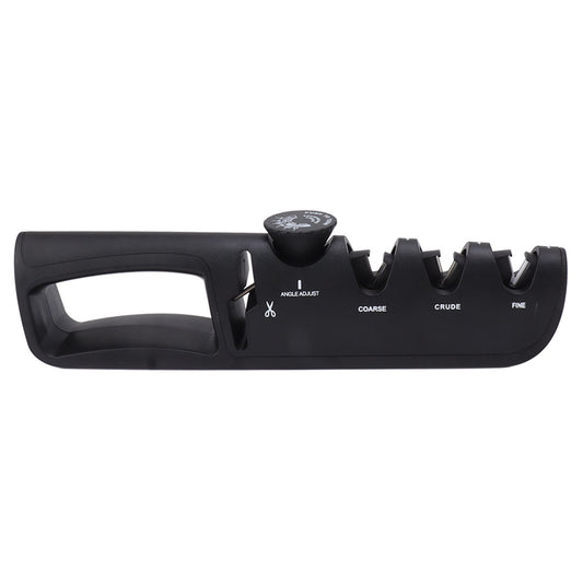 Adjustable Knife Sharpener 4 in 1 Black Sharp Adjustable Kitchen Knife Sharpener for Home Restaurant