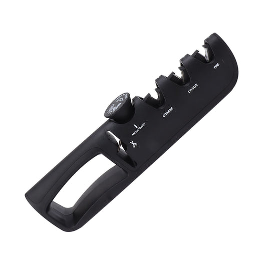 Adjustable Knife Sharpener 4 in 1 Black Sharp Adjustable Kitchen Knife Sharpener for Home Restaurant