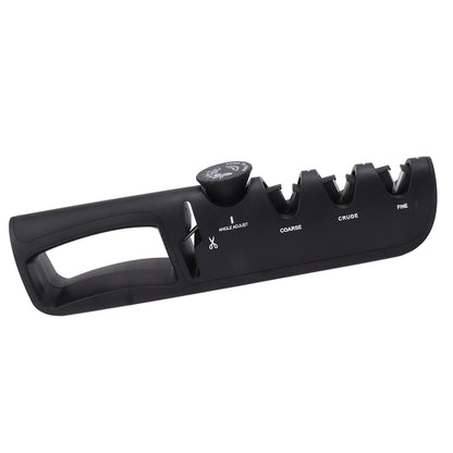 Adjustable Knife Sharpener 4 in 1 Black Sharp Adjustable Kitchen Knife Sharpener for Home Restaurant