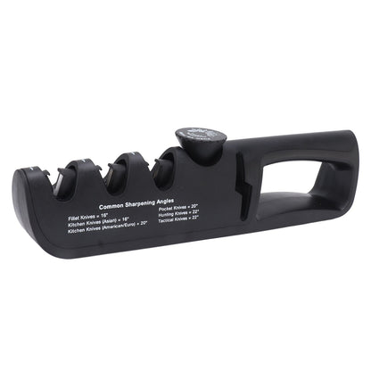Adjustable Knife Sharpener 4 in 1 Black Sharp Adjustable Kitchen Knife Sharpener for Home Restaurant