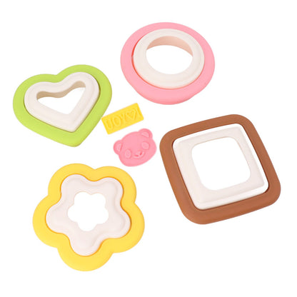 10Pcs Sandwich Cutter Mold Set Detachable Flower Heart Round Shape Baking Toast Biscuits Mould for Kitchen