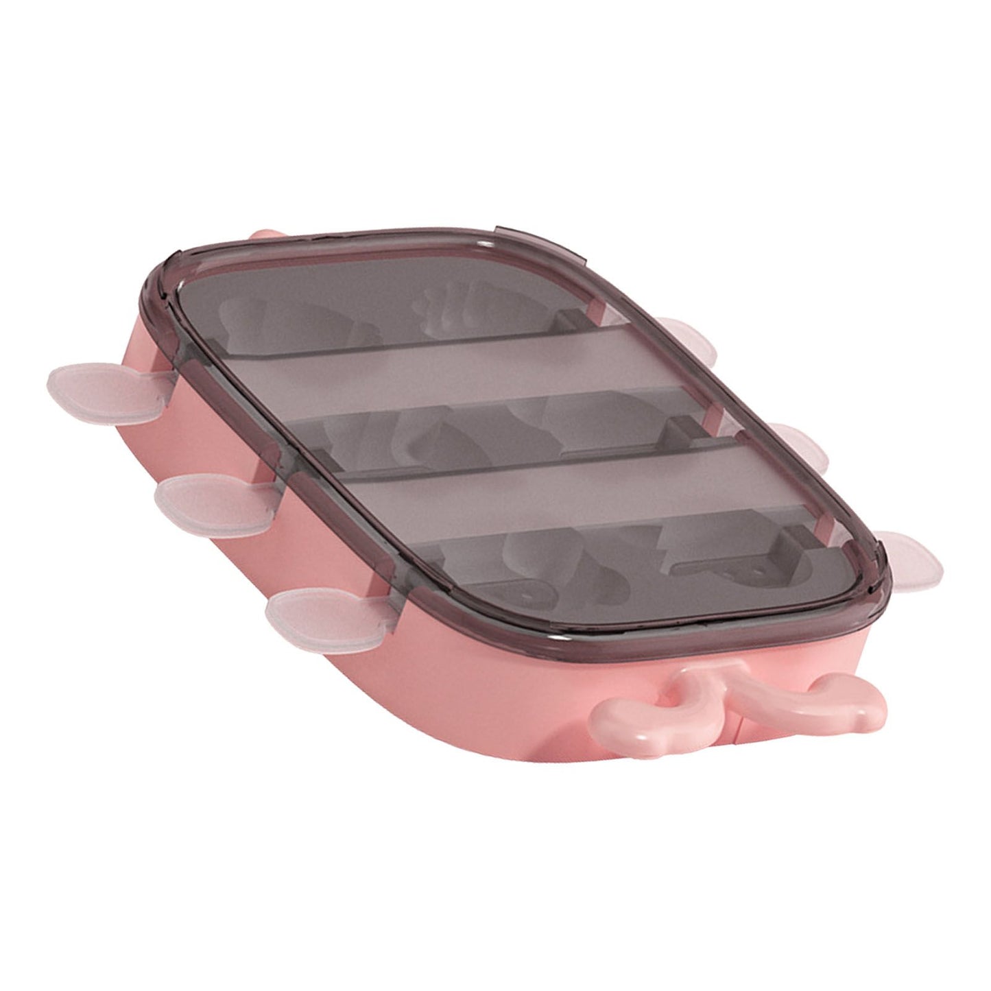 6 Cavities Ice Pop Molds Reusable Silicone Ice Pop Moulds Easy Release Homemade DIY Frozen Ice Cream Mold for Kids Adults Pink