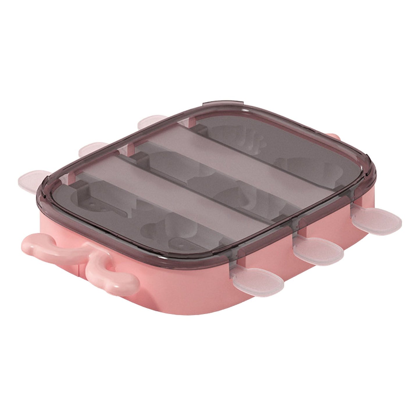 6 Cavities Ice Pop Molds Reusable Silicone Ice Pop Moulds Easy Release Homemade DIY Frozen Ice Cream Mold for Kids Adults Pink