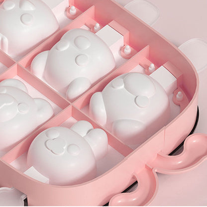 6 Cavities Ice Pop Molds Reusable Silicone Ice Pop Moulds Easy Release Homemade DIY Frozen Ice Cream Mold for Kids Adults Pink