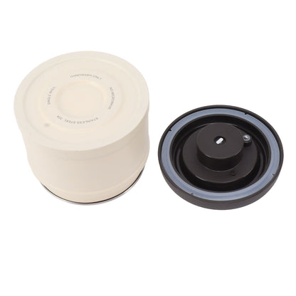 Vacuum Sealed Coffee Container 304 Stainless Steel Press Type Airtight Food Storage Container for Coffee Beans Tea Nuts 1600ML Beige