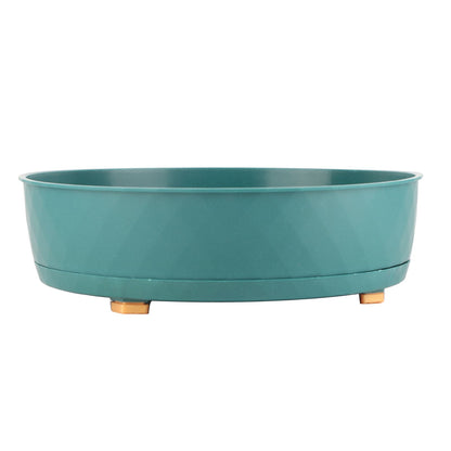 Kitchen Turntable Spin Round Tray 360 Degrees Rotating Non Skid Multifunctional Spice Organizer for Cabinet Pantry Refrigerator Countertop Green