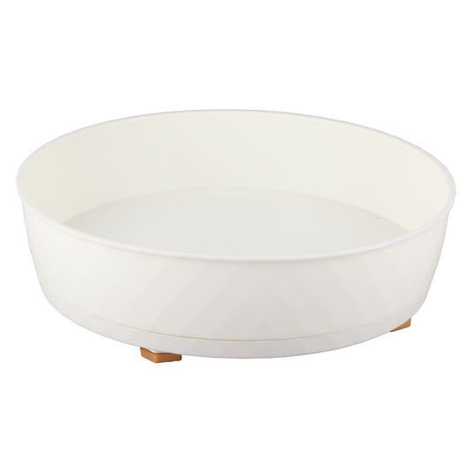 Kitchen Turntable Spin Round Tray 360 Degrees Rotating Non Skid Multifunctional Spice Organizer for Cabinet Pantry Refrigerator Countertop White