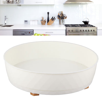 Kitchen Turntable Spin Round Tray 360 Degrees Rotating Non Skid Multifunctional Spice Organizer for Cabinet Pantry Refrigerator Countertop White