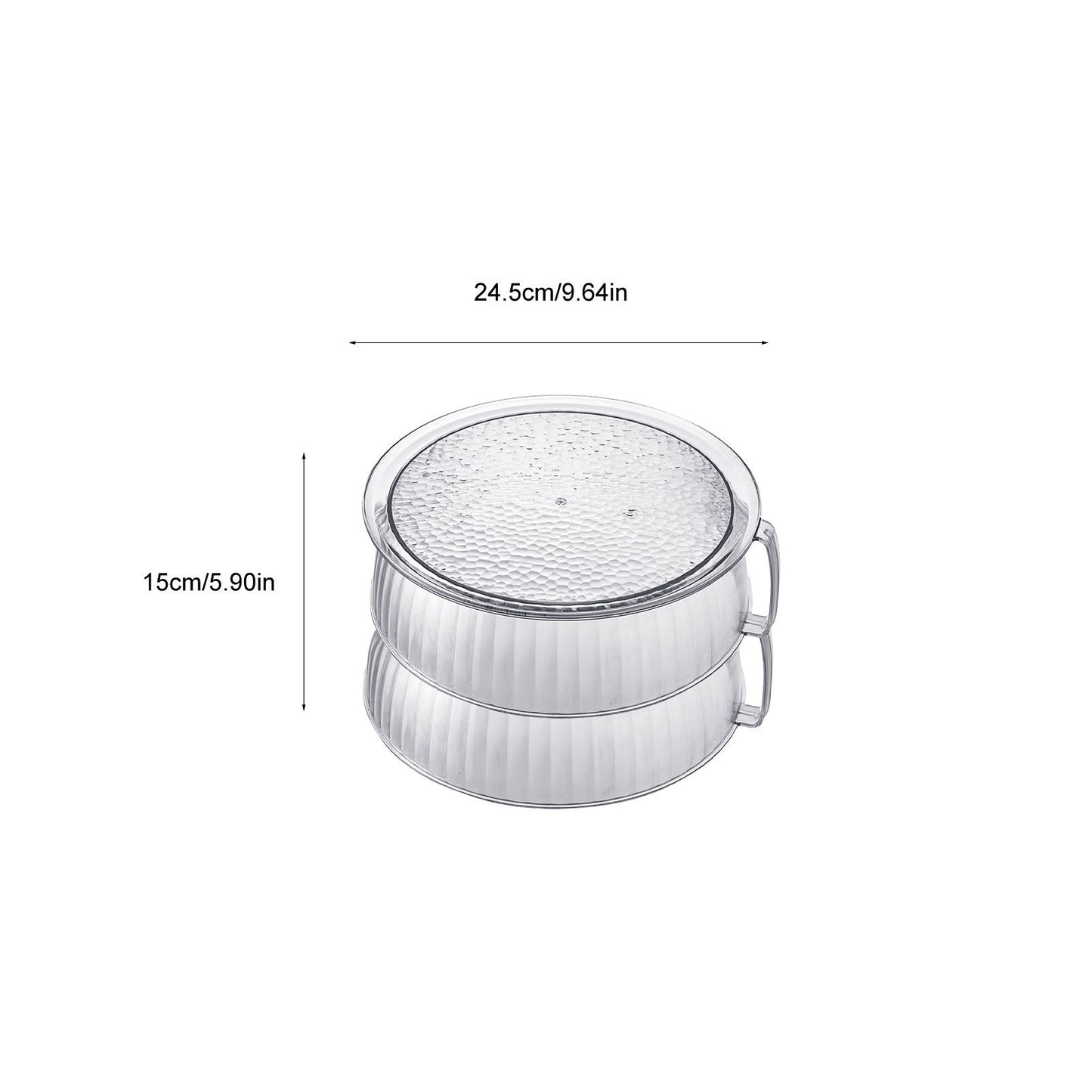 Multilayer Food Cover Multifunctional Transparent Food Cover Fresh Keeping Insulated Dish Cover for Kitchen Dining Table 2 Layers