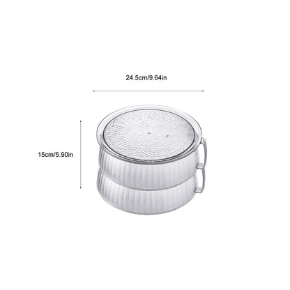 Multilayer Food Cover Multifunctional Transparent Food Cover Fresh Keeping Insulated Dish Cover for Kitchen Dining Table 2 Layers