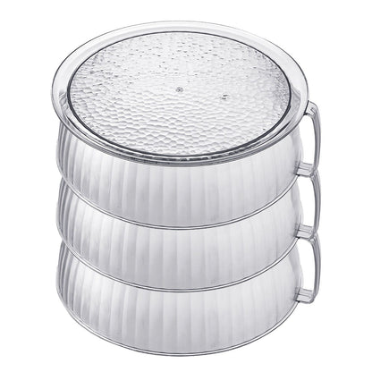 Multilayer Food Cover Multifunctional Transparent Food Cover Fresh Keeping Insulated Dish Cover for Kitchen Dining Table 3 Layers