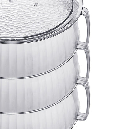 Multilayer Food Cover Multifunctional Transparent Food Cover Fresh Keeping Insulated Dish Cover for Kitchen Dining Table 3 Layers