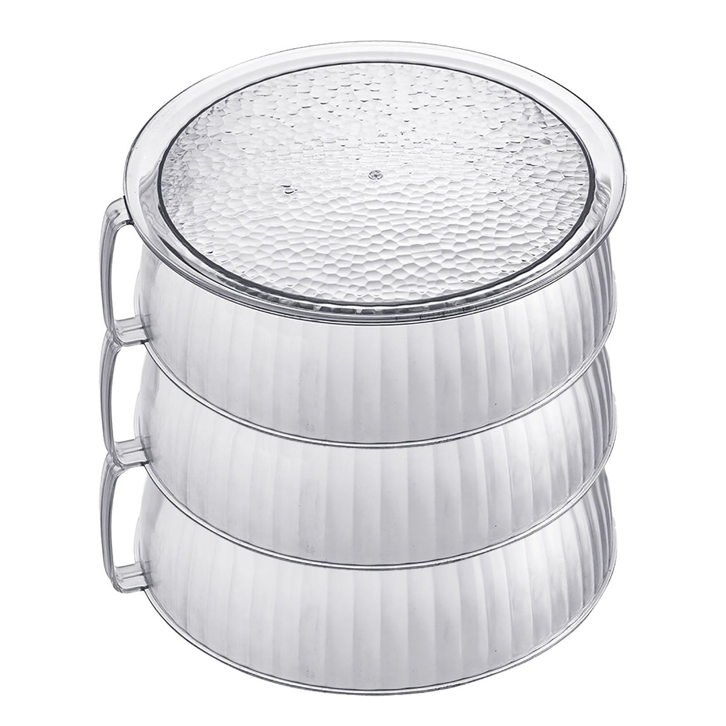 Multilayer Food Cover Multifunctional Transparent Food Cover Fresh Keeping Insulated Dish Cover for Kitchen Dining Table 3 Layers