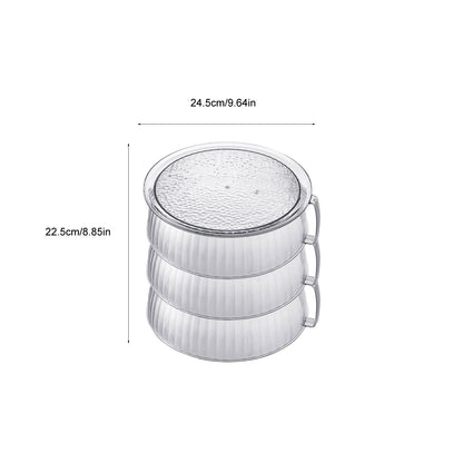 Multilayer Food Cover Multifunctional Transparent Food Cover Fresh Keeping Insulated Dish Cover for Kitchen Dining Table 3 Layers