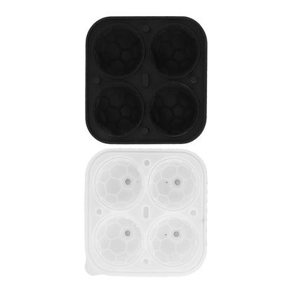2Pcs Silicone Ice Cube Molds Fun Shapes Round Sphere Ball Mold for Whiskey Cocktails Game Day Soccer