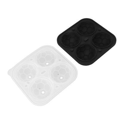 2Pcs Silicone Ice Cube Molds Fun Shapes Round Sphere Ball Mold for Whiskey Cocktails Game Day Soccer