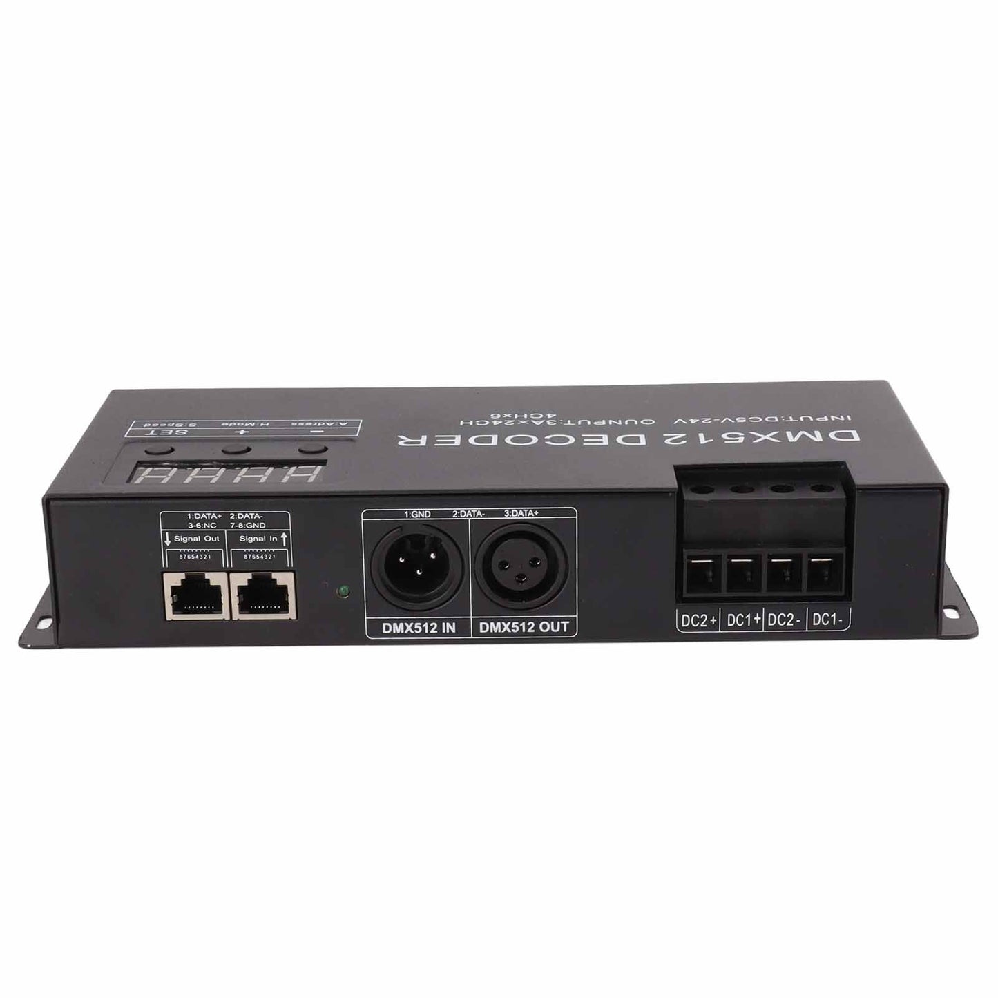 24 Channel DMX Decoder Digital Display RGBW DMX512 Dimming Driver LED Controller for Stage Bar DC5V‑24V