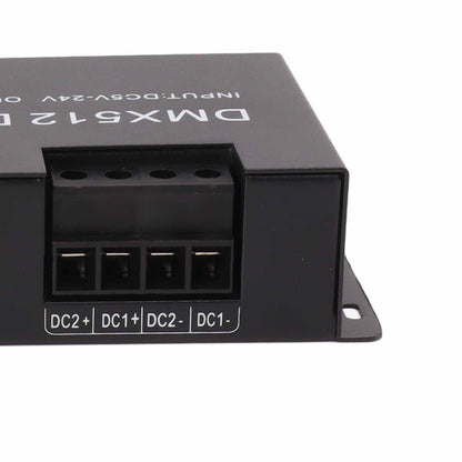 24 Channel DMX Decoder Digital Display RGBW DMX512 Dimming Driver LED Controller for Stage Bar DC5V‑24V