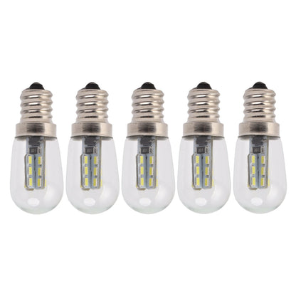 5Pcs E12 LED Bulb High Brightness 120V Fridge Lamp Bulb with 24pcs Bead for Refrigerator White Light
