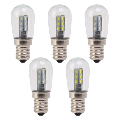 5Pcs E12 LED Bulb High Brightness 120V Fridge Lamp Bulb with 24pcs Bead for Refrigerator White Light