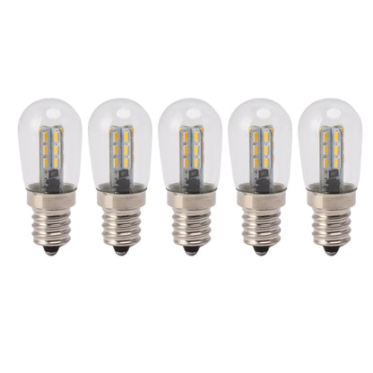 5Pcs E12 LED Bulb High Brightness 120V Fridge Lamp Bulb with 24pcs Bead for Refrigerator Warm Light