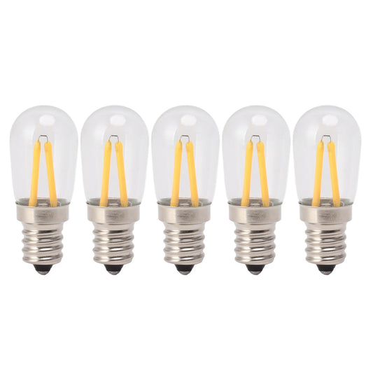 5Pcs Refrigerator Lamp Bulb Low Heat Low Power Consumption E12 LED Fridge Light Bulb 120V Warm Light