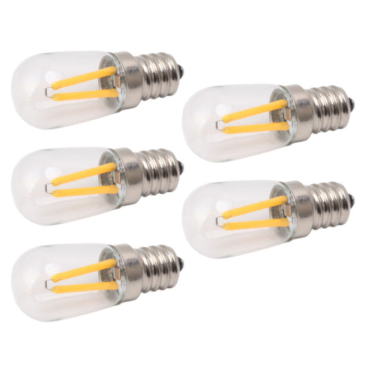 5Pcs Refrigerator Lamp Bulb Low Heat Low Power Consumption E12 LED Fridge Light Bulb 120V Warm Light