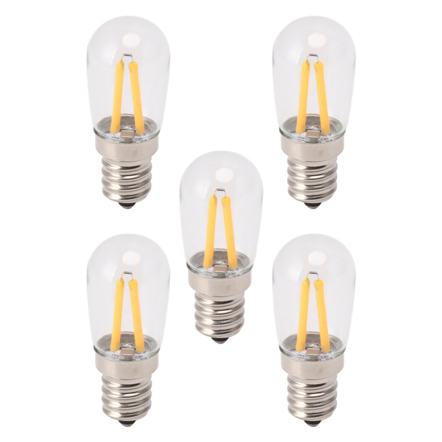 5Pcs Refrigerator Lamp Bulb Low Heat Low Power Consumption E12 LED Fridge Light Bulb 120V Warm Light