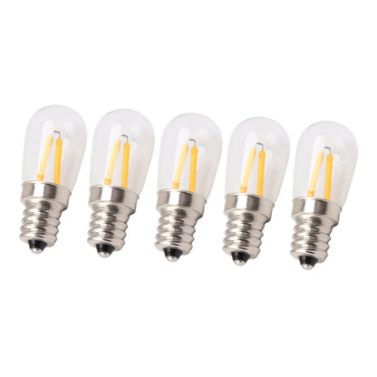 5Pcs Refrigerator Lamp Bulb Low Heat Low Power Consumption E12 LED Fridge Light Bulb 120V Warm Light