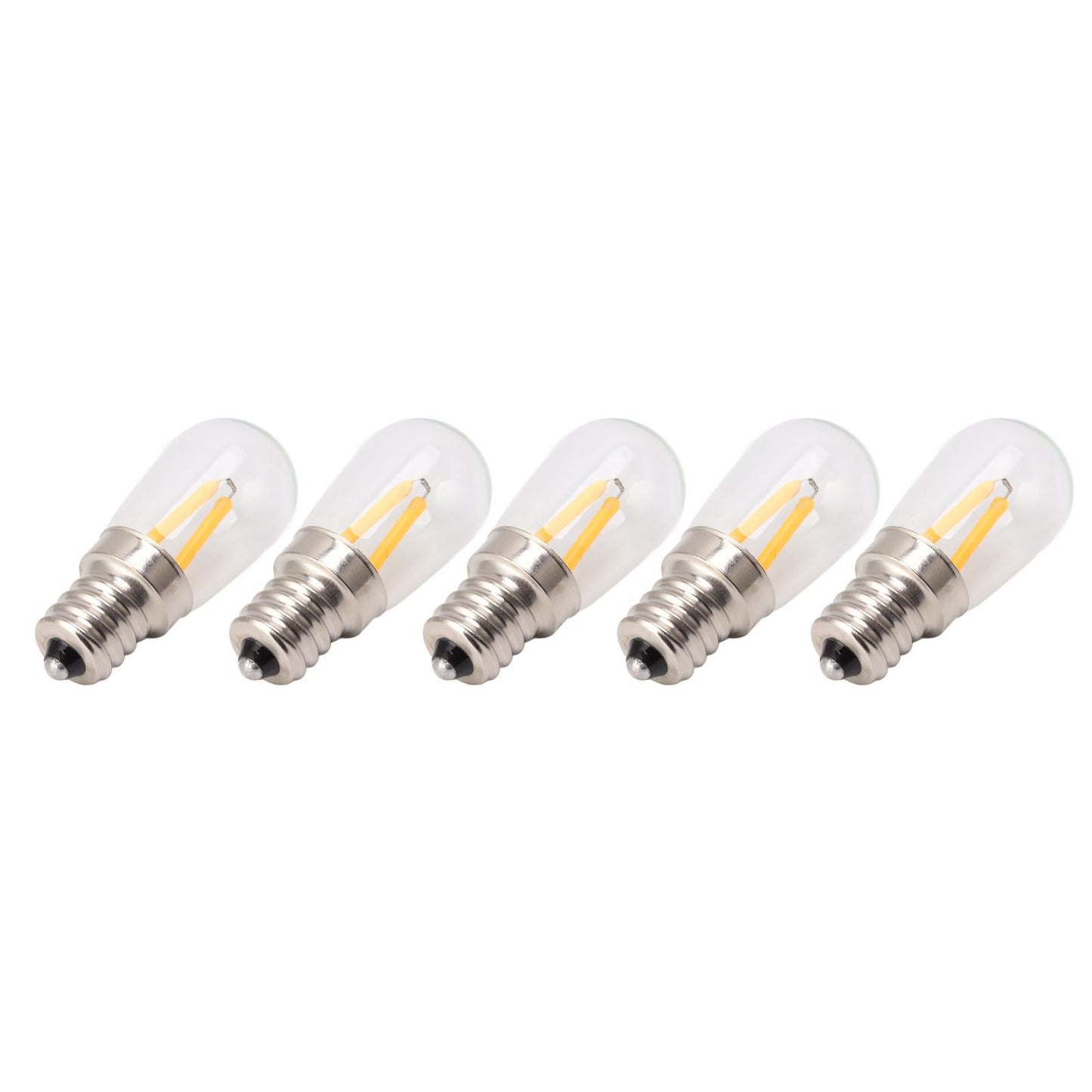 5Pcs Refrigerator Lamp Bulb Low Heat Low Power Consumption E12 LED Fridge Light Bulb 120V Warm Light