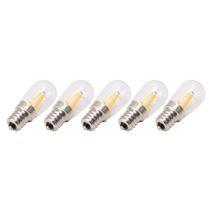 5Pcs Refrigerator Lamp Bulb Low Heat Low Power Consumption E12 LED Fridge Light Bulb 120V Warm Light