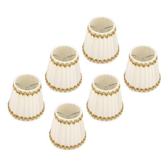 6Pcs Lampshade Candle Lamp Shade Modern Simple Style Home Decoration for Small E14 Bulb