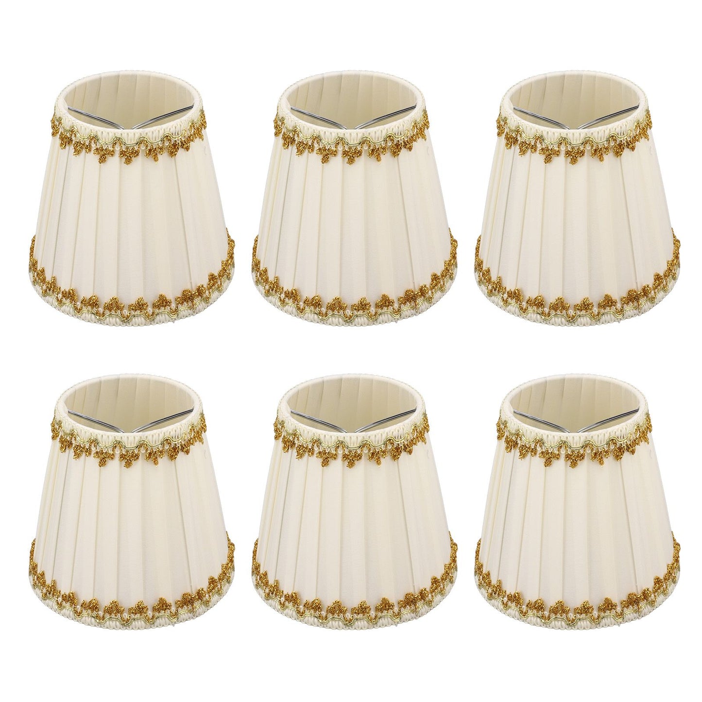 6Pcs Lampshade Candle Lamp Shade Modern Simple Style Home Decoration for Small E14 Bulb
