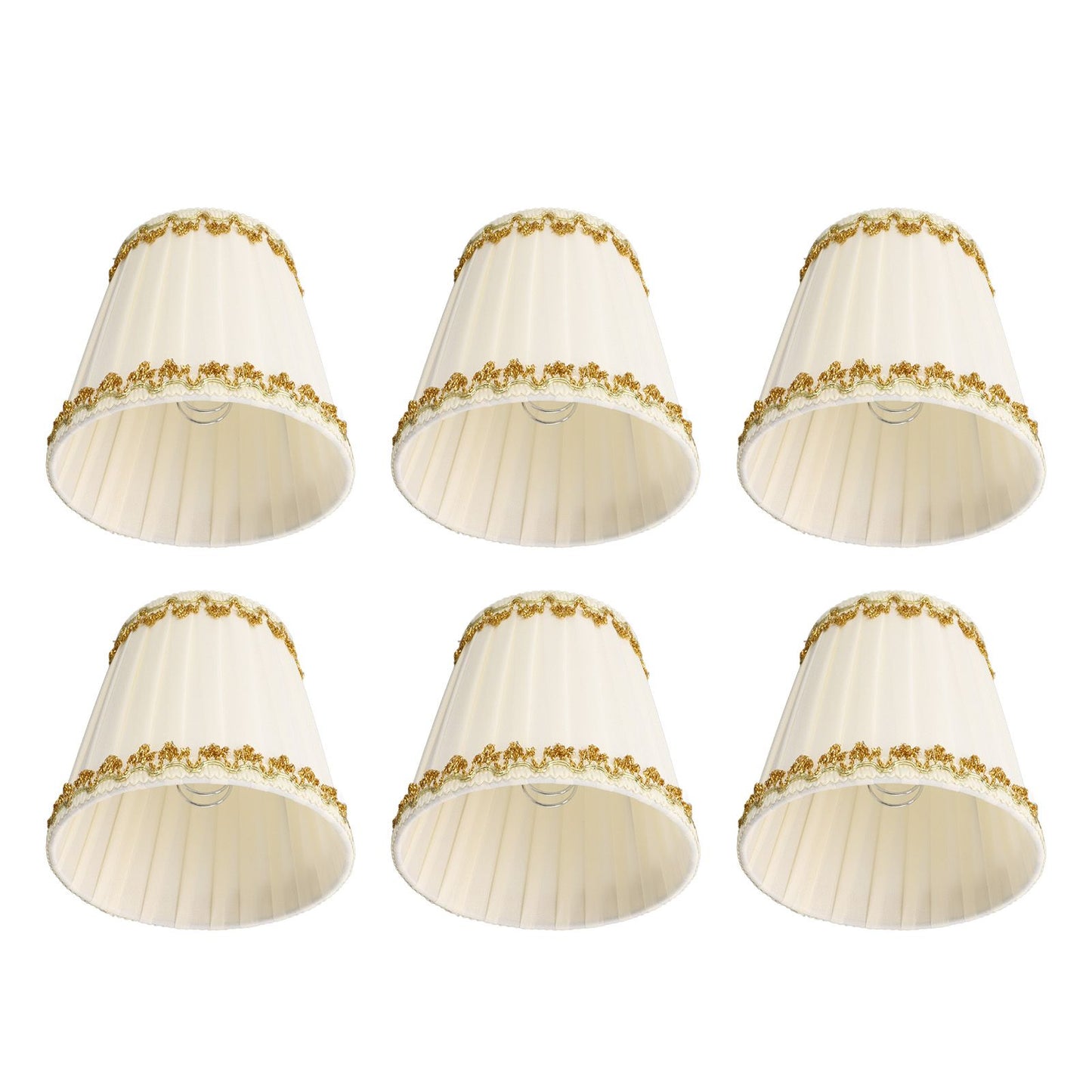 6Pcs Lampshade Candle Lamp Shade Modern Simple Style Home Decoration for Small E14 Bulb