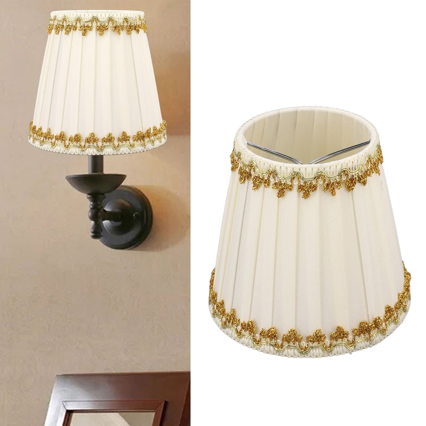 6Pcs Lampshade Candle Lamp Shade Modern Simple Style Home Decoration for Small E14 Bulb
