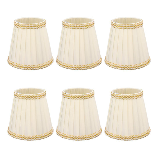 6Pcs Small Lamp Shade Clip On Drum Lampshade Cloth for Chandelier Candle Bulbs Lighting Accessories