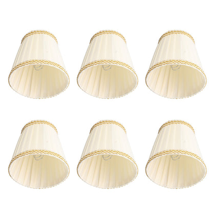 6Pcs Small Lamp Shade Clip On Drum Lampshade Cloth for Chandelier Candle Bulbs Lighting Accessories