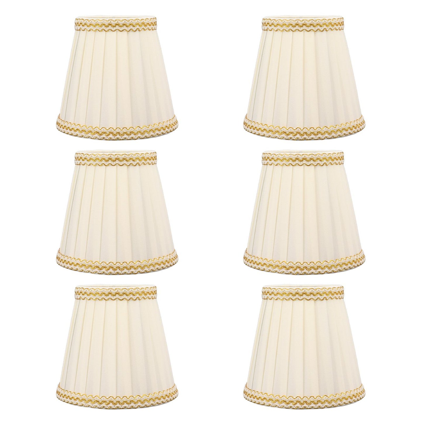 6Pcs Small Lamp Shade Clip On Drum Lampshade Cloth for Chandelier Candle Bulbs Lighting Accessories